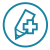 Icon Ausbildungsmöglichkeiten, ein Stift in einem Kreis mit einem Plus